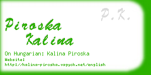 piroska kalina business card